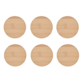 Lot de 6 Sous-Verres Personnalisables en Bois (10 cm) – Gravure Laser