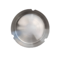 Cendrier Rond en Aluminium Personnalisable – Finition Métal Brossé