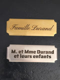 Plaque de Boîte aux Lettres Personnalisée – Acier Gravé Haute Résistance